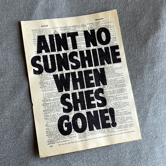 handmade Other - Dictionary Page Hand Painted Art - 3 prints